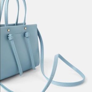ZARA Knotted Mini City Bag in Light Blue